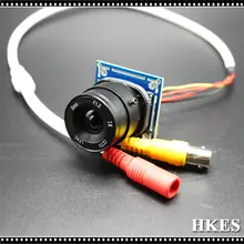 6pcs/lot Analog 1200TVL Mini Camera Module with CS Lens F1.2 4mm