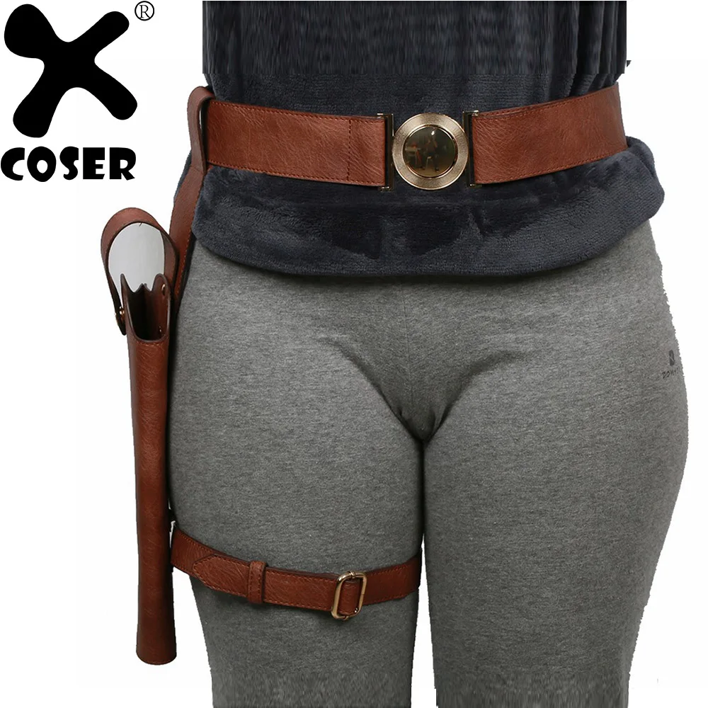 

XCOSER Tomb Raider Movie Cosplay Lara Croft Belt & Holster Props Halloween Costume Accessory PU Leather Waistband For Women Men