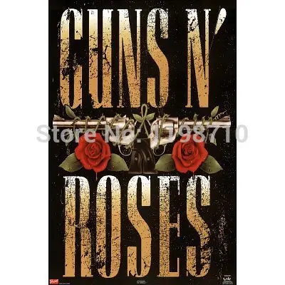 guns n roses 80 guns logo music art poster print 20x30 canvas