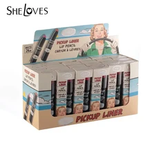 24 шт./кор. она любит пикап вкладыш матовый карандаш для губ Губная помада, макияж, Водонепроницаемый, Длительное Действие, Цвет насыщенность высокое качество листик
