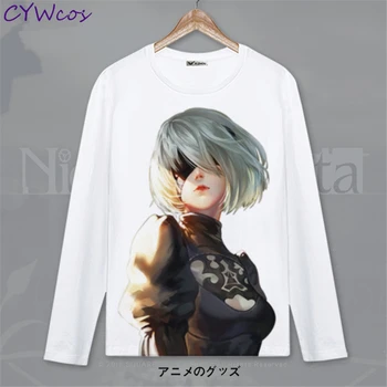 

NieR:Automata 2B 9S Game Cosplay Spring Top Shirt Women Long Sleeves Blouse Sweatshirts Male T-shirt Daily Suits Costumes