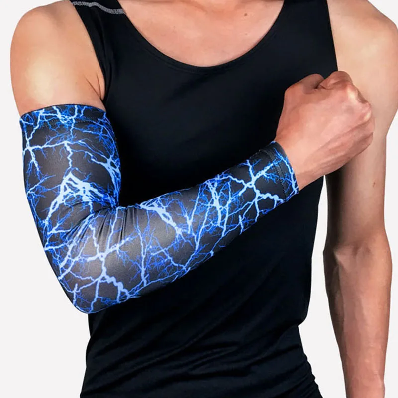 1 шт. эластичные дышащие рукава для баскетбола Солнцезащитная повязка для волейбола локтевой поддерживающий бандаж для запястья
