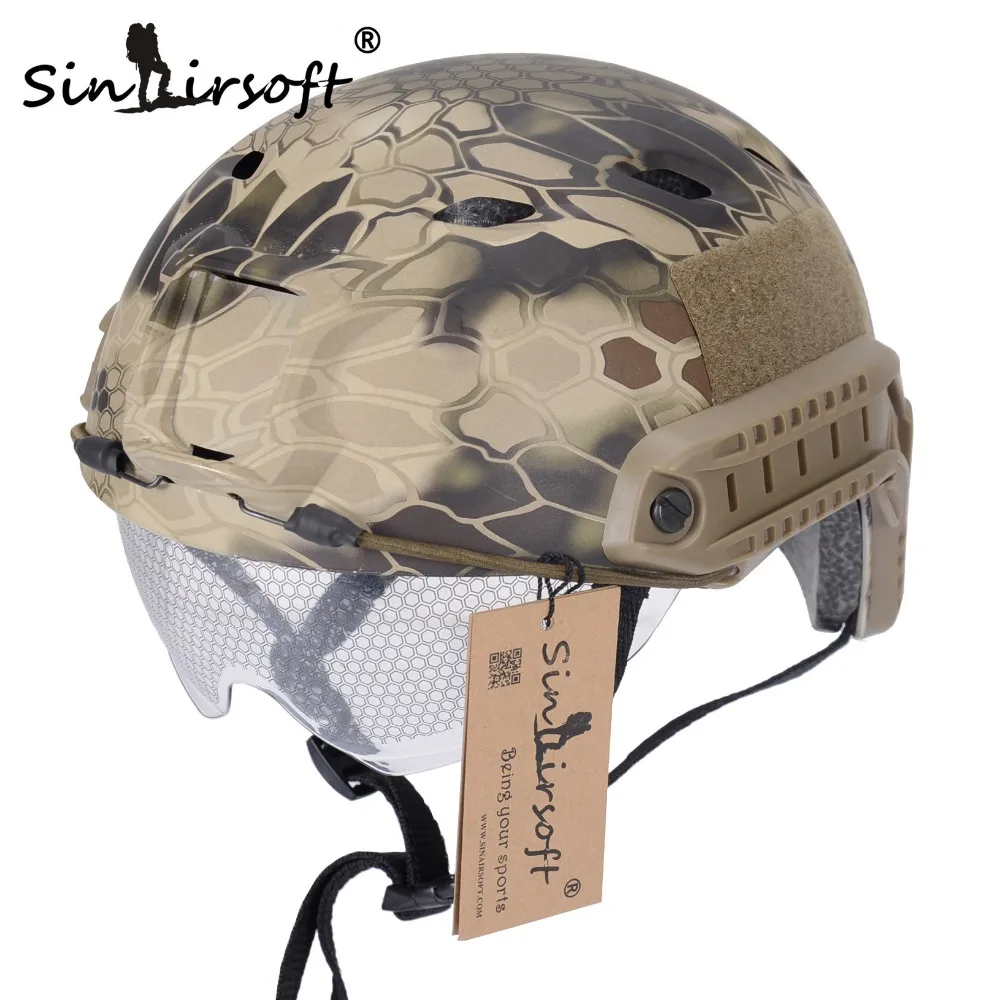 SINAIRSOFT Быстрый Шлем с защитной экипировкой Goggle BJ ТИП Тактический военный страйкбол шлем тактический армейский Пейнтбол защитный шлем