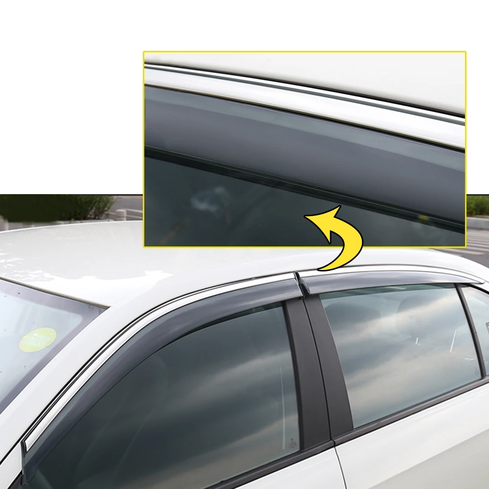Дымовые автомобильные козырьки на окна для TOYOTA INNOVA, козырек на окно автомобиля, защита от дождя, солнцезащитный козырек, вентиляционный козырек, ветроотражатель, 4 шт
