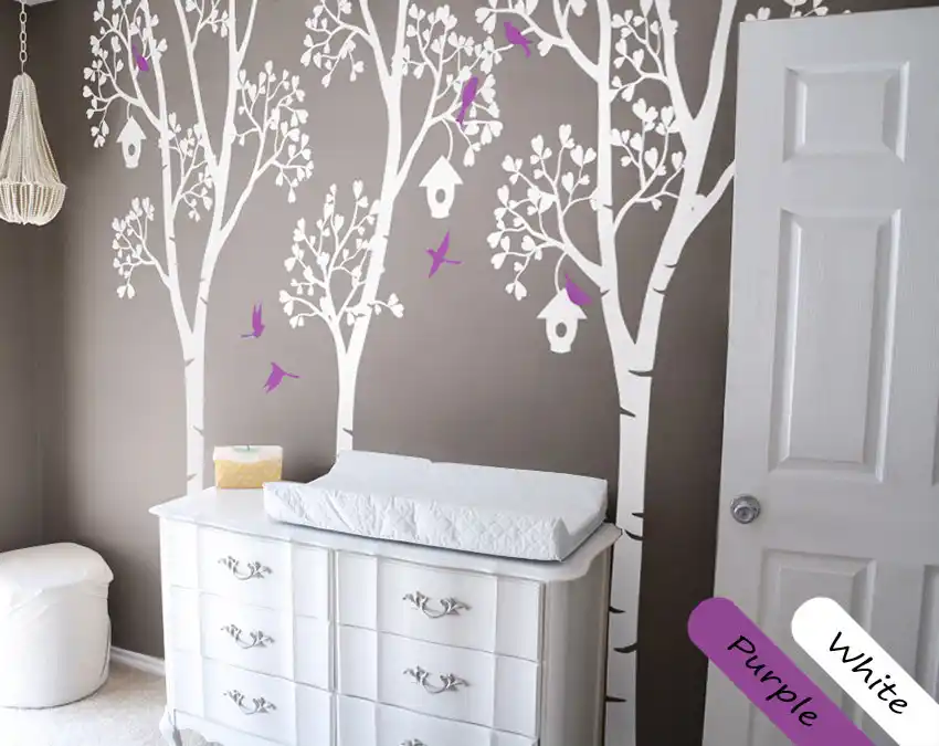 white birch wall decals