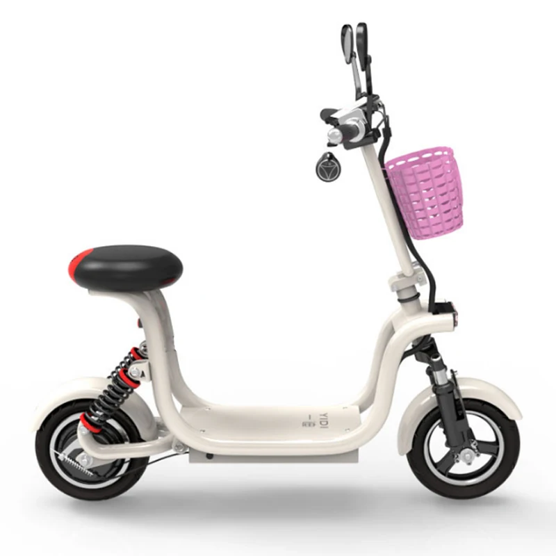 13ah single seat W 10-дюймовый электрический велосипед складной литиевая батарея электрический свет для велосипеда двухколесный электрический велосипед с детьми - Цвет: 13ah single seat W