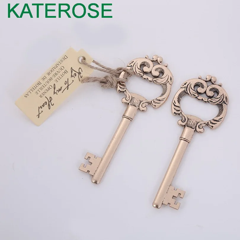 

15 шт. ключ к моему сердцу, античный золотой брелок, золотые свадебные сувениры, Открывашки для бутылок, штопор для вина пива подарок для гостей