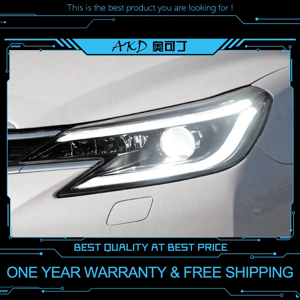 AKD tuning cars Headlight For Toyota REIZ Mark X 2013 Headlights LED