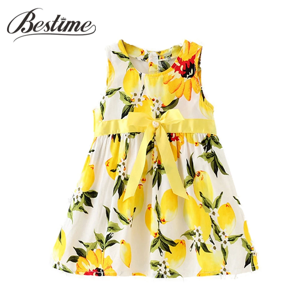 Buy Summer Infant Dress Baby Lemon Dresses for Girls Sleeveless Baby Sundress