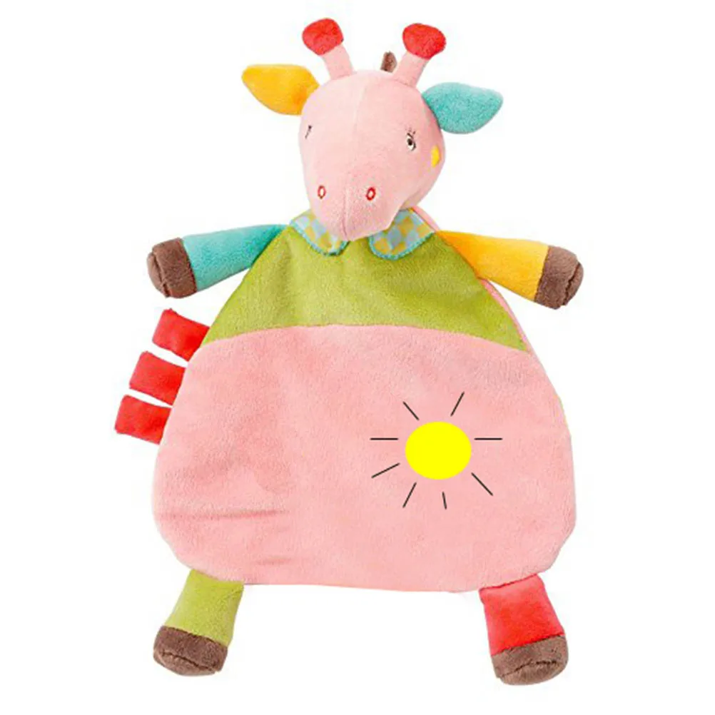 Детское животное комфортное полотенце для новорожденных грызунок для младенцев жевательная игрушка антистресс детское полотенце с карманом мультяшное животное - Цвет: as shown