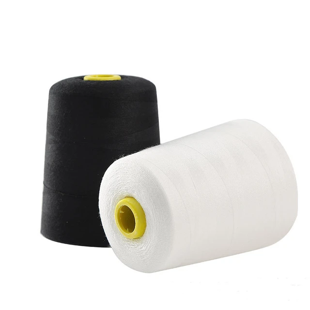 20s/3 3000 Yards Polyester Thread For Sewing Jeans Denim Thick Fabric White  Black Industrial Machine Sewing Thread Fil A Coudre