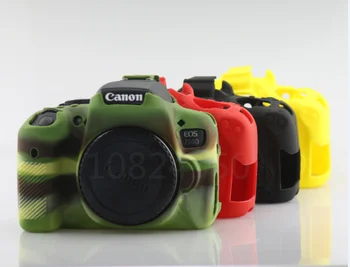 

Nice Soft Silicone Rubber DSLR Camera Protective Body Cover Case Skin For Canon 750D Camera Bag