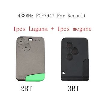 

2pcs/lot PCF7947 Chip Smart Remote Key 2BT For Renault Laguna 2001-2006 3BT For Renault megane 2003-2008 Original Car Key