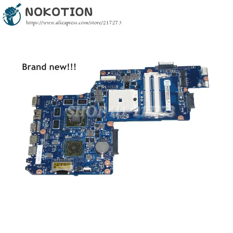 Nokotion H000051780 pc اللوحة لتوشيبا c855 c855d L850D C850D الرئيسي مجلس المقبس fs1 HD7670M ddr3 بطاقة الفيديو