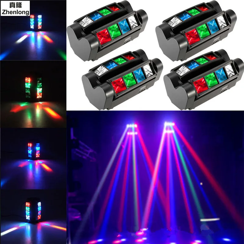 

Niugul High quality 8X10W Mini Led Spider Light DMX512 LED Moving Head Light led Beam club dj disco lighting KTV lamps RGBW Beam