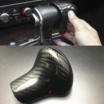 

LHD Car Gear Shift Knob Protector For AUDI A4 A5 S5 A6 S6 A7 Q5 Q7 2014 2015 2016 Carbon Fiber for AT car only