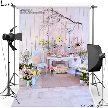 

MEHOFOTO Happy Easter Vinyl Photography Background Backdrop For Newborn Flower New Fabric Flannel Backdrop For photo studio 206