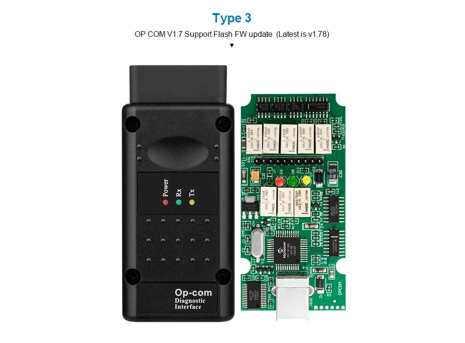 EU RU склад op com V1.7 может флэш-обновление V1.99 с PIC18F458 FTDI op-com OBD2 автоматический диагностический инструмент для Opel OPCOM шина сети локальных контроллеров