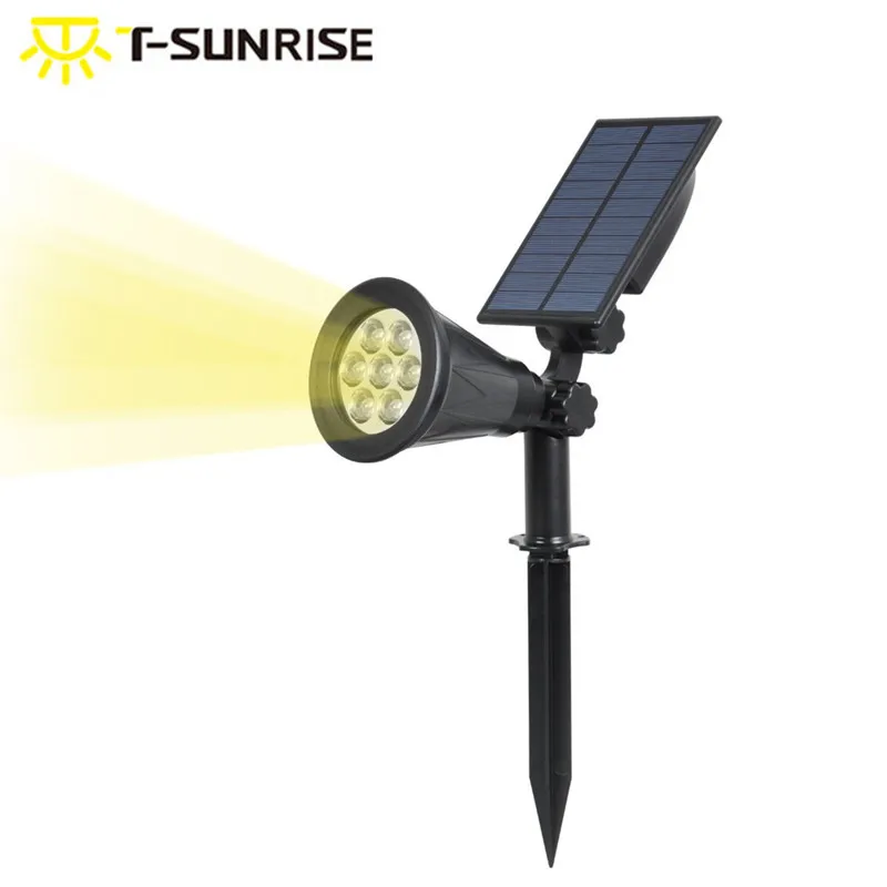 T-SUNRISE Waterproof 7 LEDs Solar Powered Light Outdoor Garden Lighting Landscape Wall light 3000K Warm White T-SUNRISE Waterproof 7 LEDs Solar Powered Light Outdoor Garden Lighting Landscape Wall light 3000K Warm White