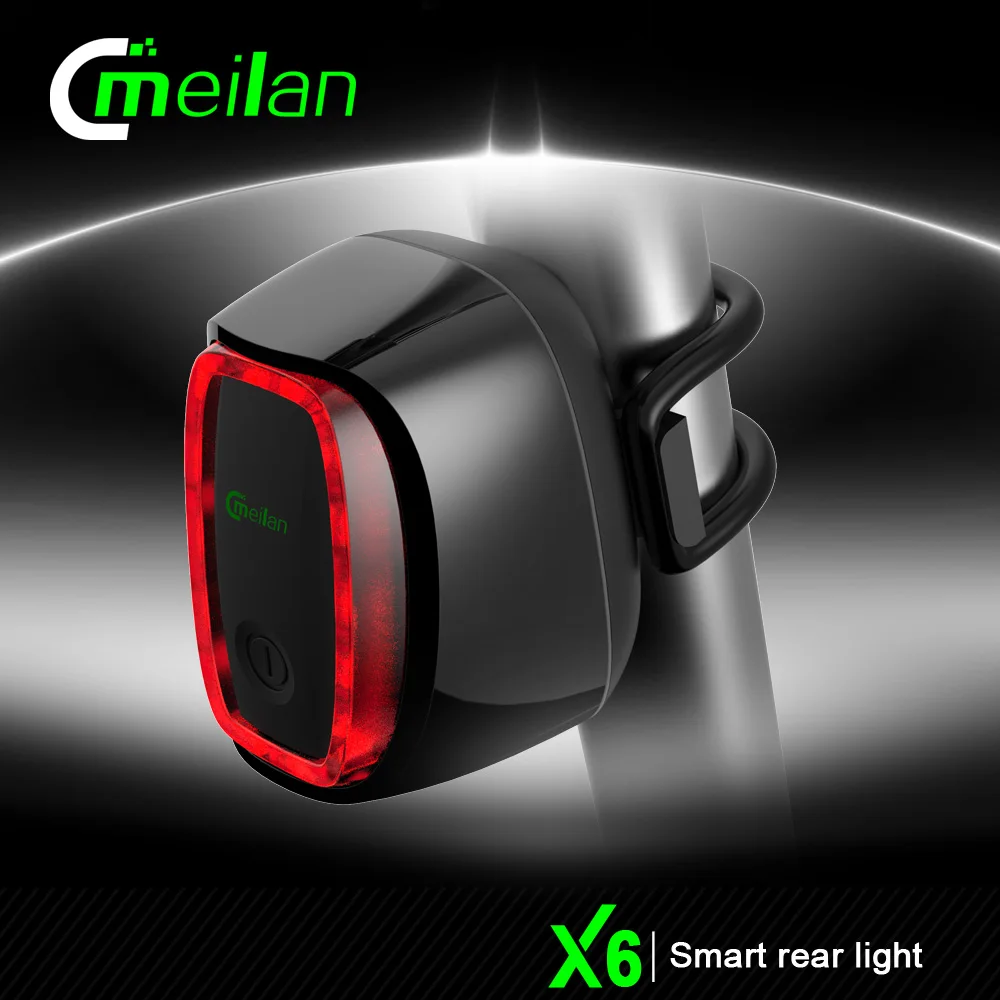 Meilan X6 брендовые умные задние фары велосипеда 16 светодиодный USB Перезаряжаемый MTB