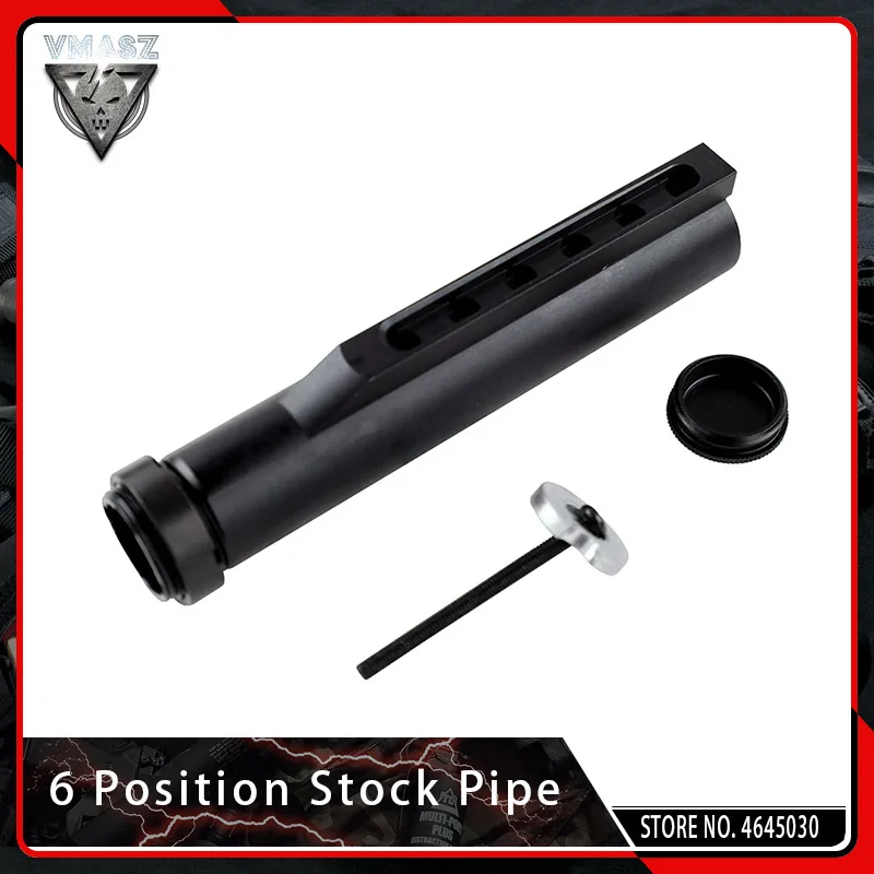 

VMASZ 6 Position Stock Pipe Buffer Tube with Fixing Bolt for Airsoft AEG M4/M16 Hunting Accessories M4 Stock