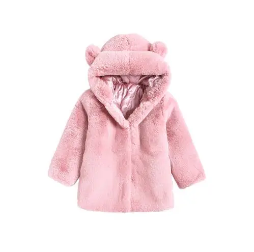 На осень-зиму куртка для детей с капюшоном и воротником menina manteau hiver 2019