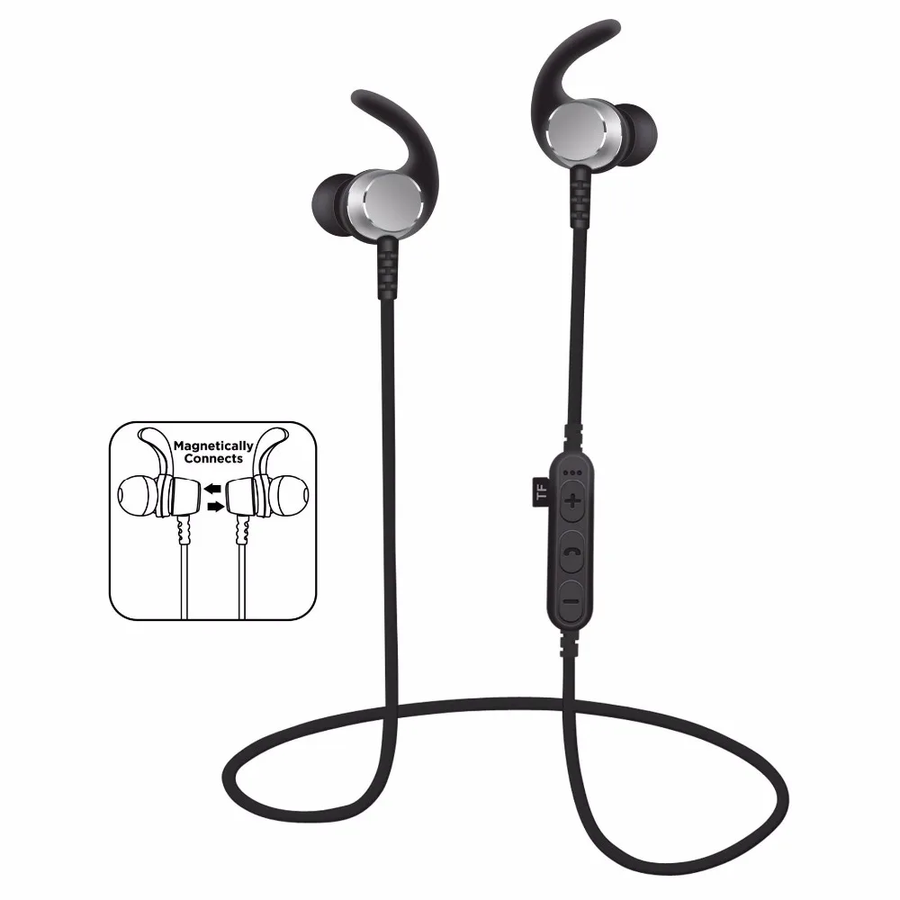 LWHWZT T3 Bluetooth Earphones Sport ear hook Music Earphone Magnet TF Card Slot Wireless Headset Wireless Headphone Over ear