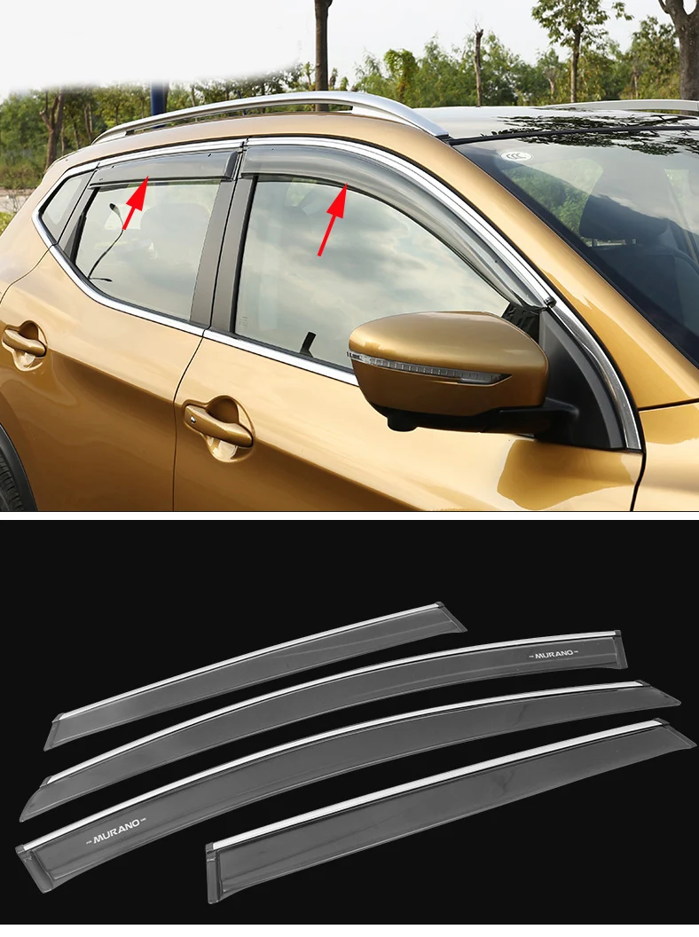 ACCESSORIES SET FIT FOR 2014 16 nissan QASHQAI SIDE WINDOW RAIN