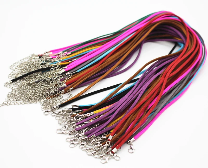 3mm 18 20inch Mix Color Suede Cord Necklace Material To Make Necklaces