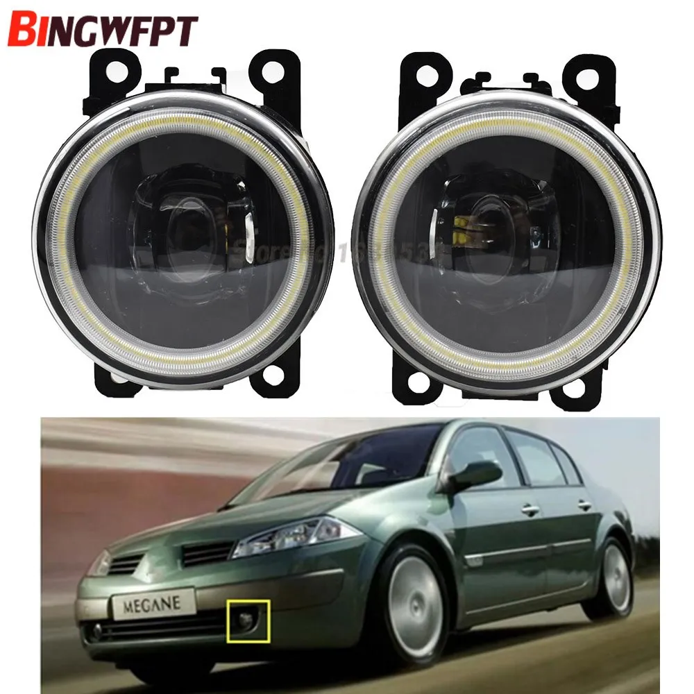 

2x Super Bright LED Fog Light + Angel Eye For Renault Megane 2 3 2002-2015 For Megane 2 Saloon LM 2003~