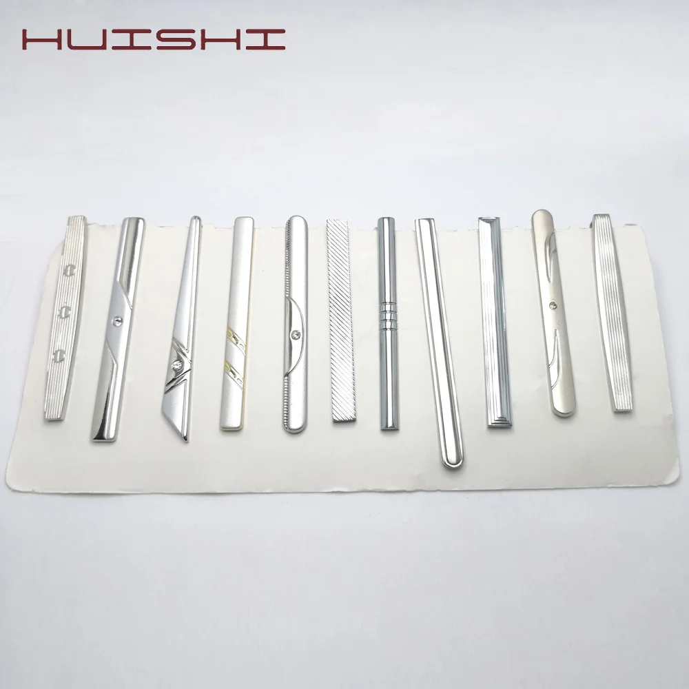 Новинка простая металлическая Серебристая заколка для галстука HUISHI свадебный