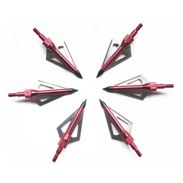 

6 Pcs/lot 100 Grain 3 Fixed Blades Cutting Archery Arrowhead Broadhead universal crossbow and compound bow arrow
