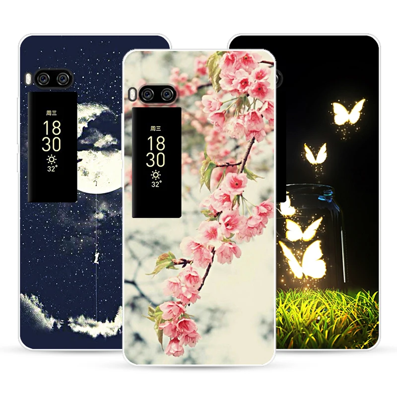 Case For MeizuPro 6 Plus Pro 7 Pro7 Transparent Printing Drawing Silicone Phone Cover |