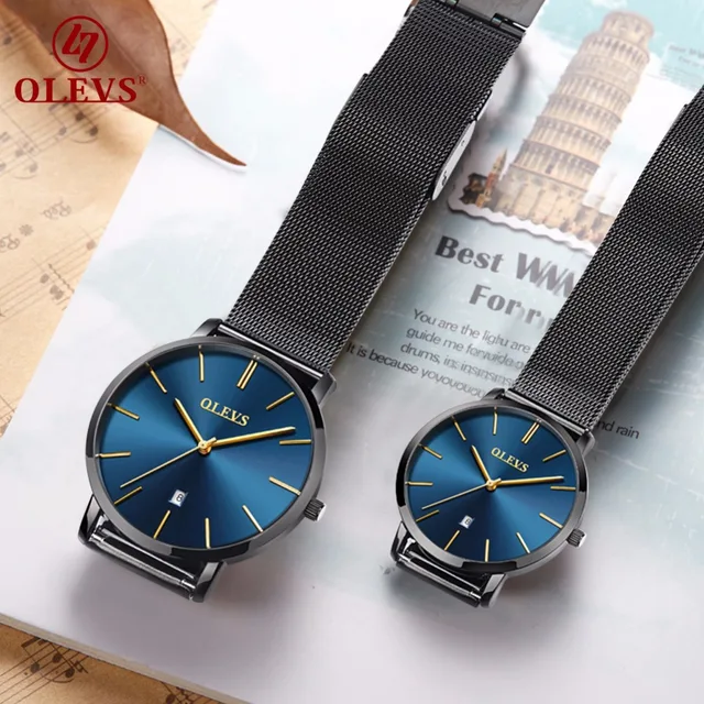 OLEVS couple watch Lovers Watches relogio masculino Fashion Design women dress W OLEVS couple watch Lovers Watches relogio masculino Fashion Design women dress W