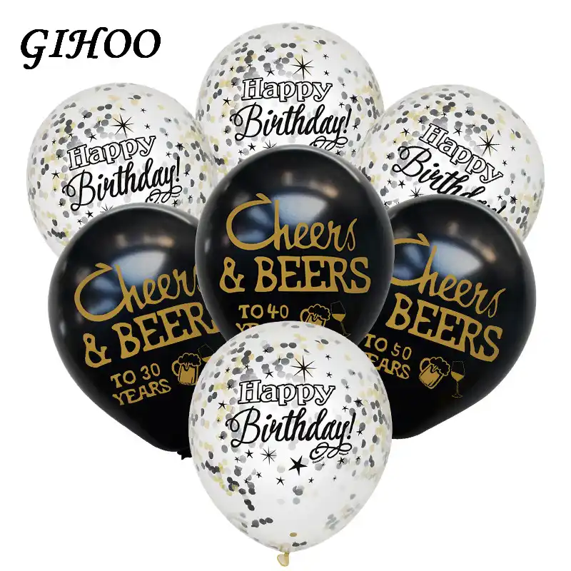 Ballons Cheers En Latex Pour Anniversaire De Mariage 10 Pieces Fournitures De Decoration Pour Fete D Anniversaire 21 30 40 50 Ans Aliexpress