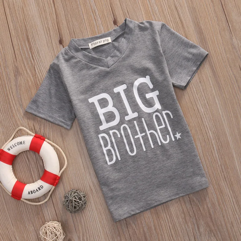 Комбинезон для маленьких мальчиков и футболка с Большим Братом Одинаковая одежда для семьи