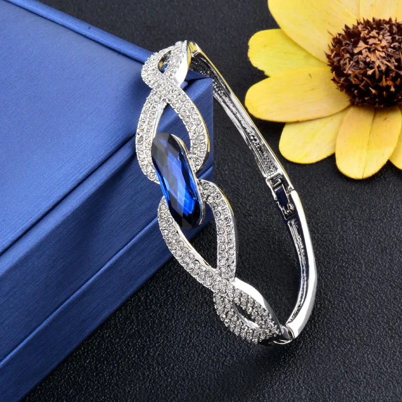 

SINLEERY Luxury Hollow Infinity Bangle Cuff For Women Rose Gold Silver Color Crystal Bracelets Best Friends Gifts SL093 SSC