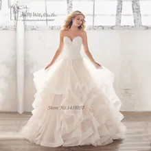Árabe Boho Vintage Pavo Vestido De Novia Robe de Mariage Ruffles Balón vestido de Boda Vestidos de Encaje Vestidos de Novia 2017 Boda Matrimonio