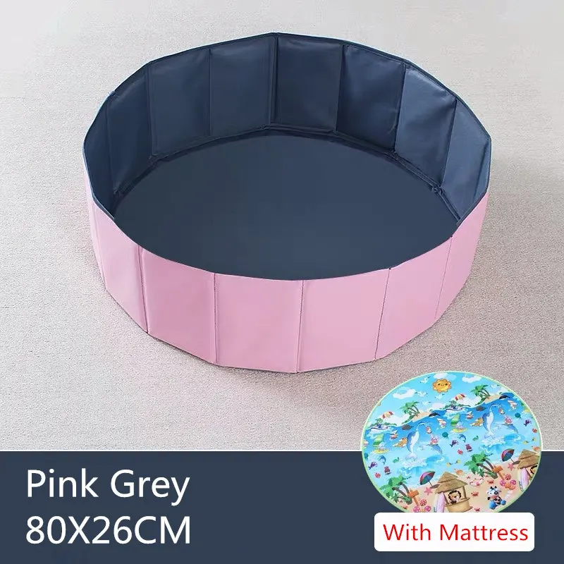 JayCreer 80x26 см мяч ямы дети мяч яма мяч палатка малыш мяч яма - Цвет: Pink Grey 80CM