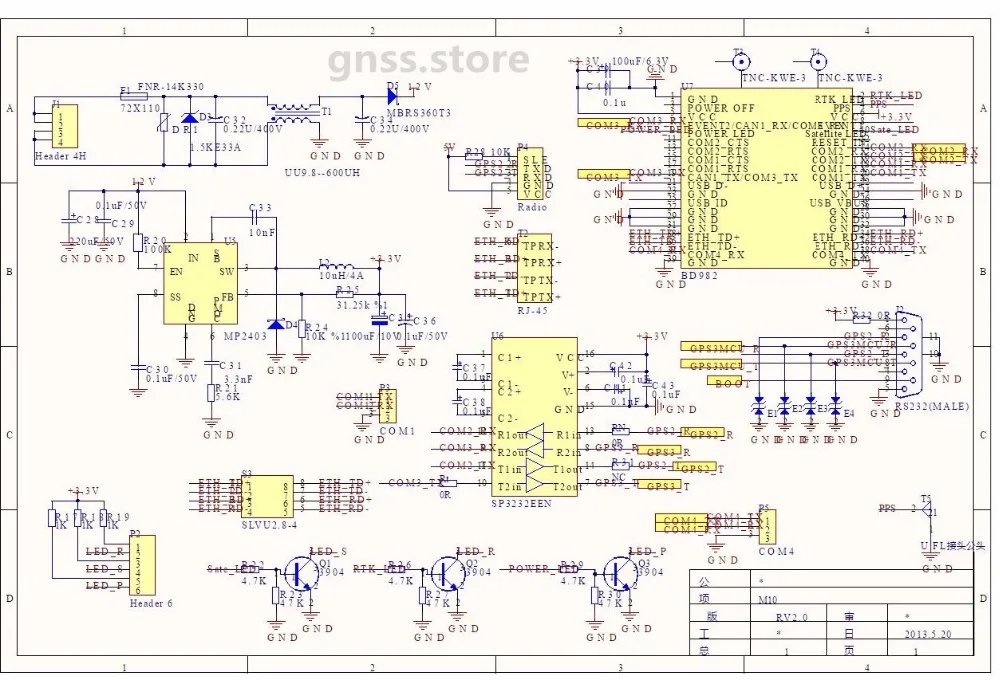 BD982 RTK board development board schematic diagram_