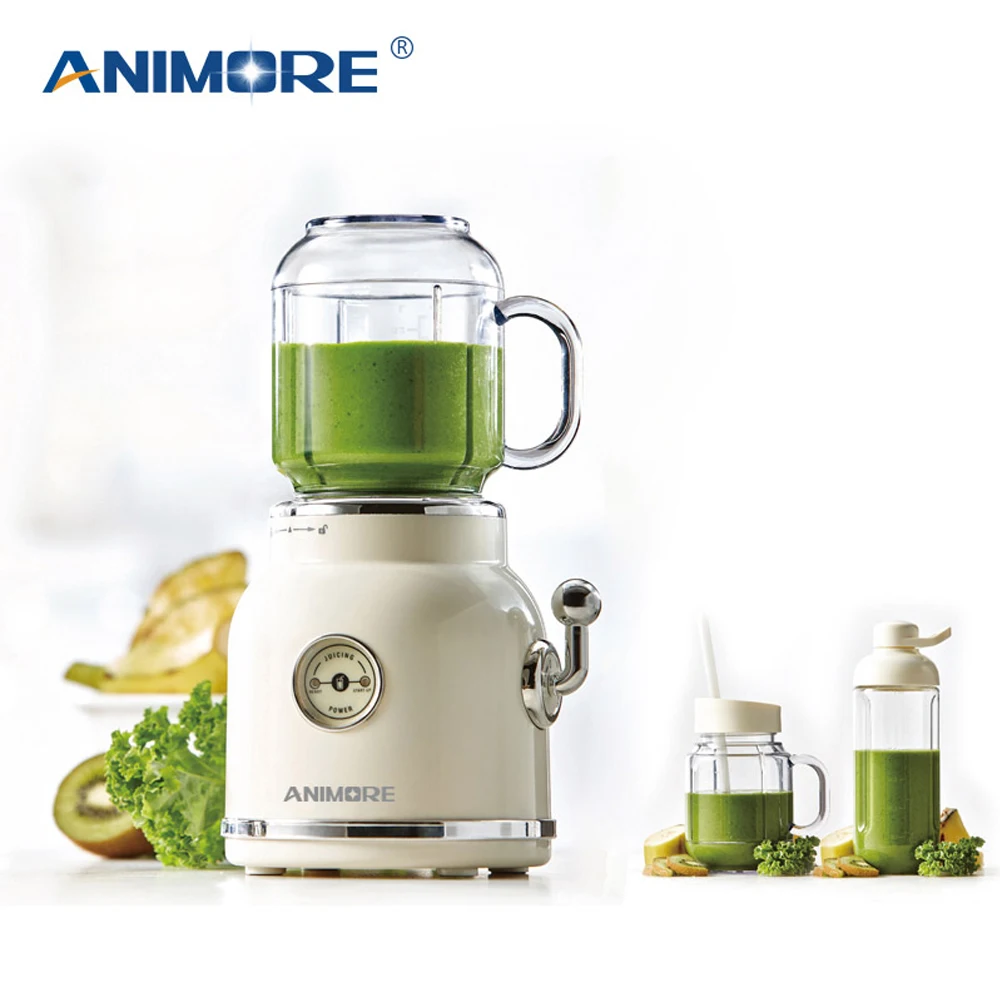 ANIMORE Juice Blender Retro Fruit Juicer Baby Food Milkshake Mixer Multifunction Juice Maker
