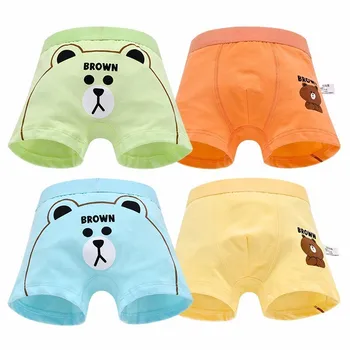 

6Pcs/lot New Cartoon Bear Cotton Kids Boys Underwear Bear Pattern Children Panties Baby Boxer Underpants Briefs Boy Underware