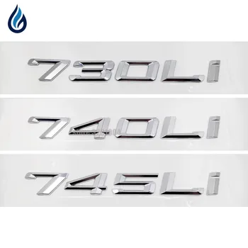 

730LI 740LI 745LI Rear Boot Trunk Lid Letters Badge Emblem Logo for BMW 7 series F01 F02 E23 E32 E38 E65 E66 E67 E68 Car styling
