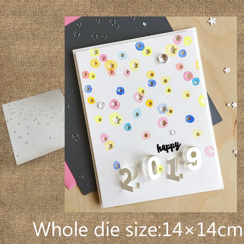 

New Design Craft Metal Cutting Dies 14*14cm star square background scrapbooking Album Paper Card Craft Embossing Die Cuts