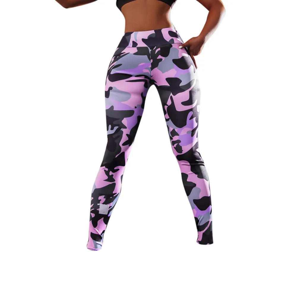 Женские спортивные Леггинсы с принтом, высокая пуш-ап, штаны для йоги, женские спортивные беговые лосины для фитнеса, беговые Леггинсы 2,0 - Цвет: PK