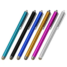 13 см Высококачественная металлическая емкостная ручка-стилус экран волокно емкостная ткань для iPhone для i Pad для samsung