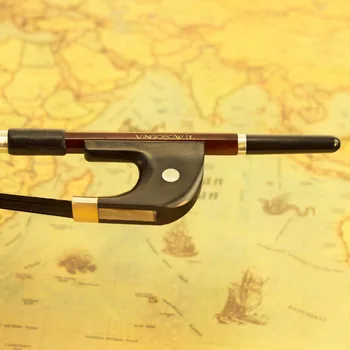 

German BASS BOW 300BGB 3/4 Size Brazilwood Stick Ebony Frog Natural Black Horsehair Bass Parts Accessories