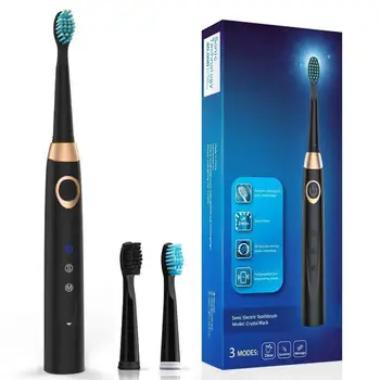 

RechargeableSonic Electric Toothbrush USB Rechargeable Waterproof Electronic Tooth Brush for Adults 3 Modes Washable Whitening T