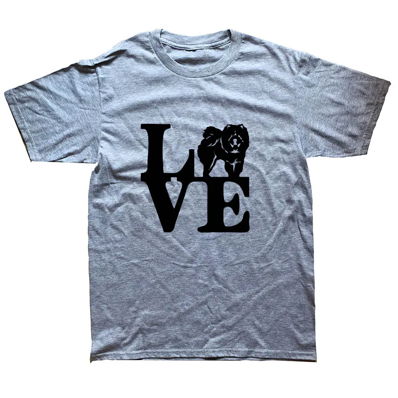 Я делать то, что я хочу собака чау-чау Lover забавная футболка для мужчин короткий рукав хлопок повседневные футболки - Color: GRAY
