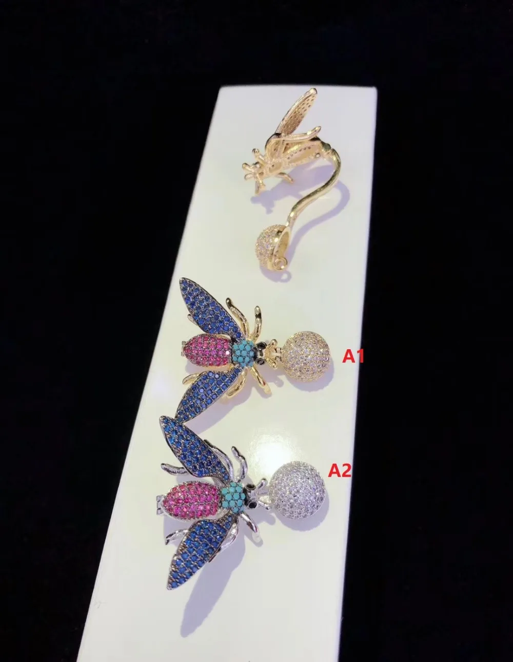 Y122 насекомое позолоченное проложенное ожерелье с подвеской с фианитом застежка кубического циркония ювелирные изделия соединитель DIY